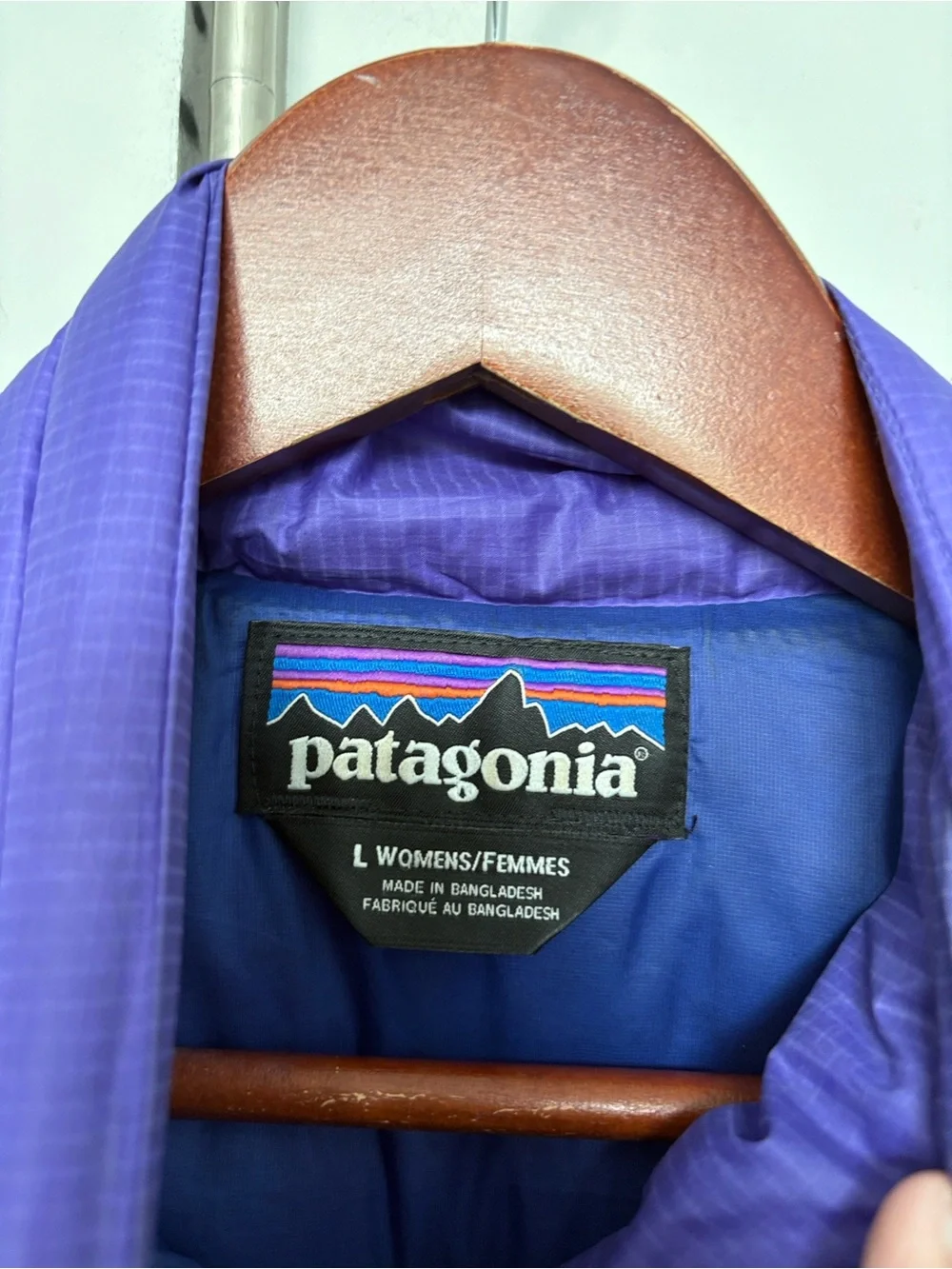 PATAGONIA DOWN FULL ZIP PURPLE JACKET WOMENS LARGE
